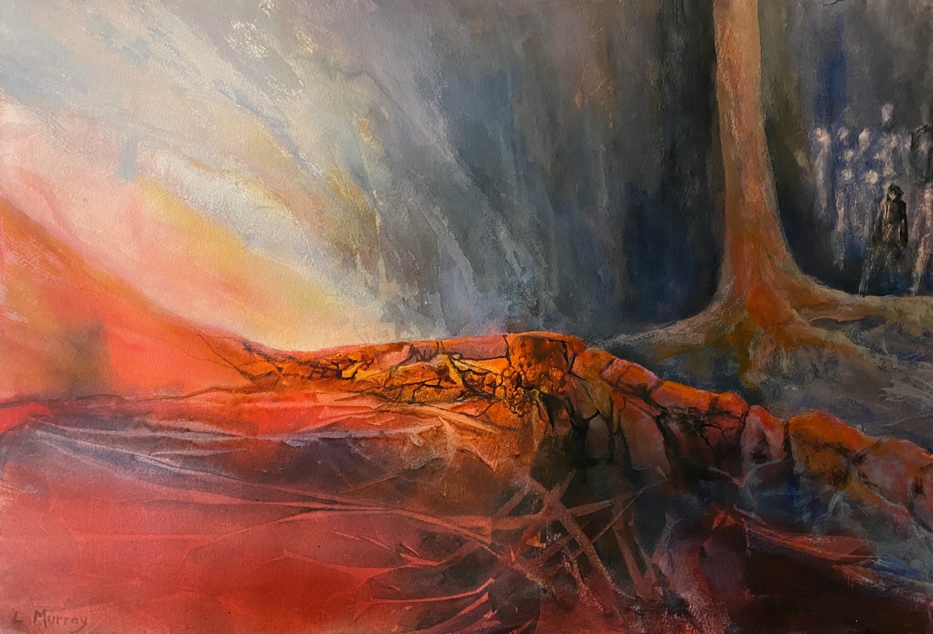 Click here to view There's a Man With Dark On Over There by Linda Clowes Murray
