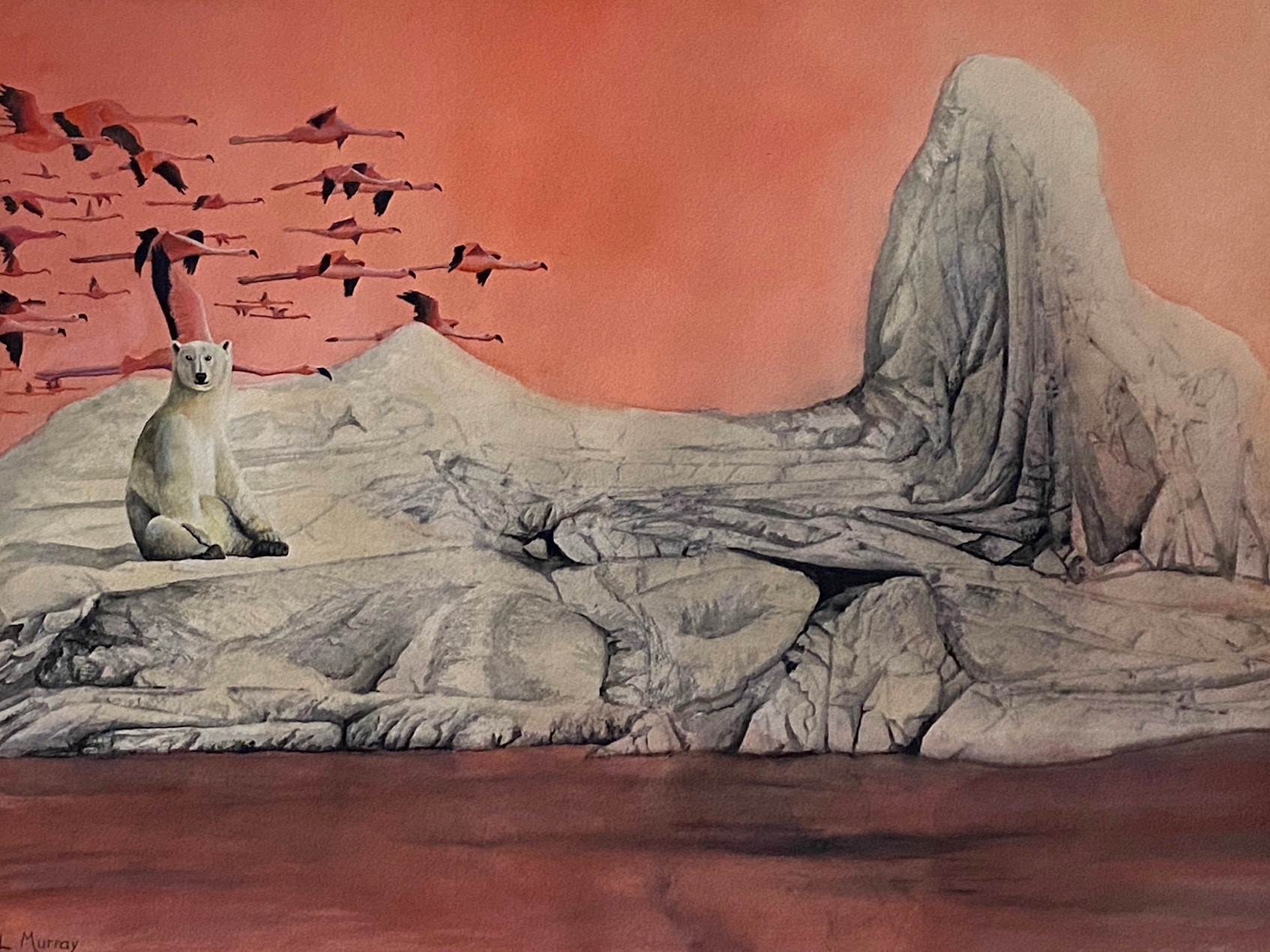 Click here to view Sunny With Chance of Flamingos by Linda Clowes Murray